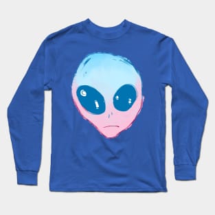 Blue-Pink Alien Long Sleeve T-Shirt